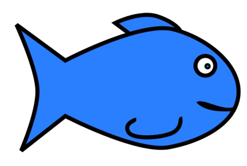 A blue-colored fish